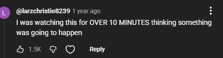 I was watching this for over 10 minutes thinking something was going to happen