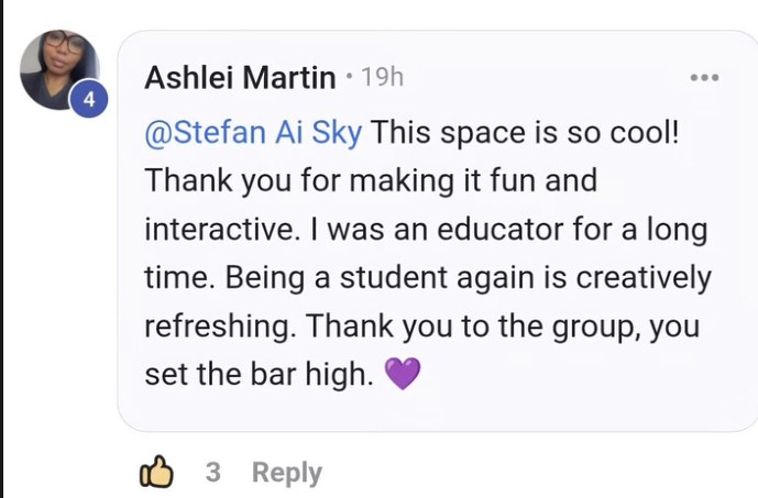 Ashlei Martin: this space is so cool, you set the bar high